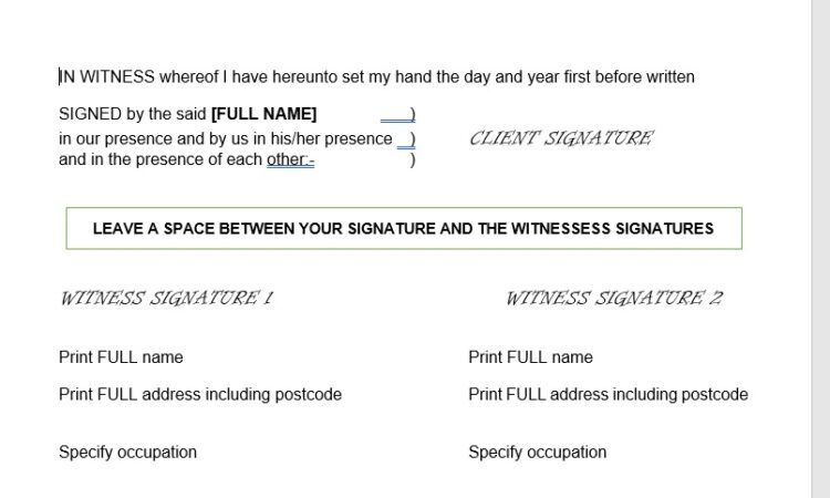 What you need to know about signing & witnessing your Will